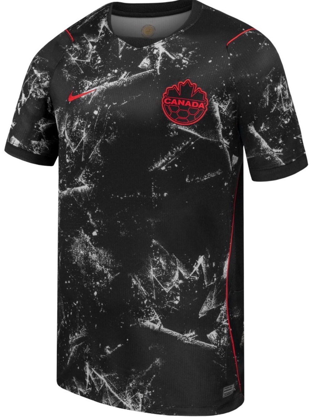 Team Canada Black Alternate Soccer Jersey Size Large Mens